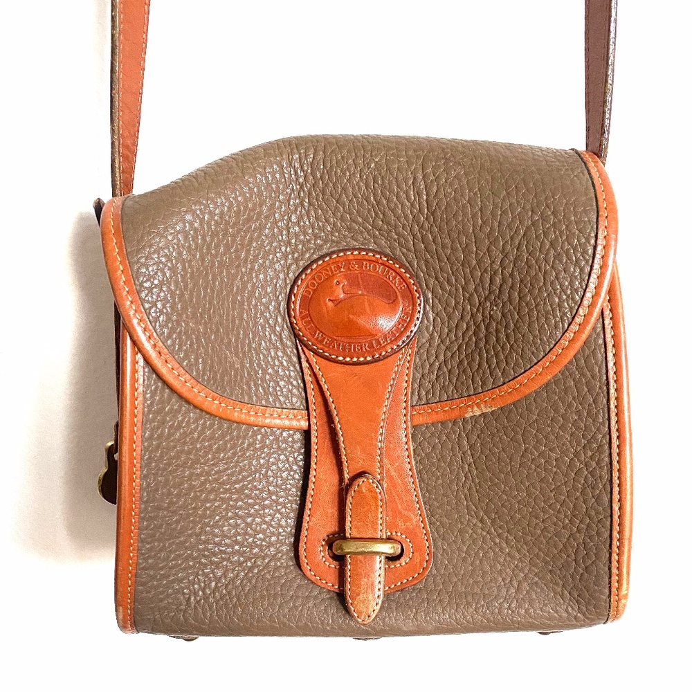 Vintage "Dooney & Bourke" leather saddle bag